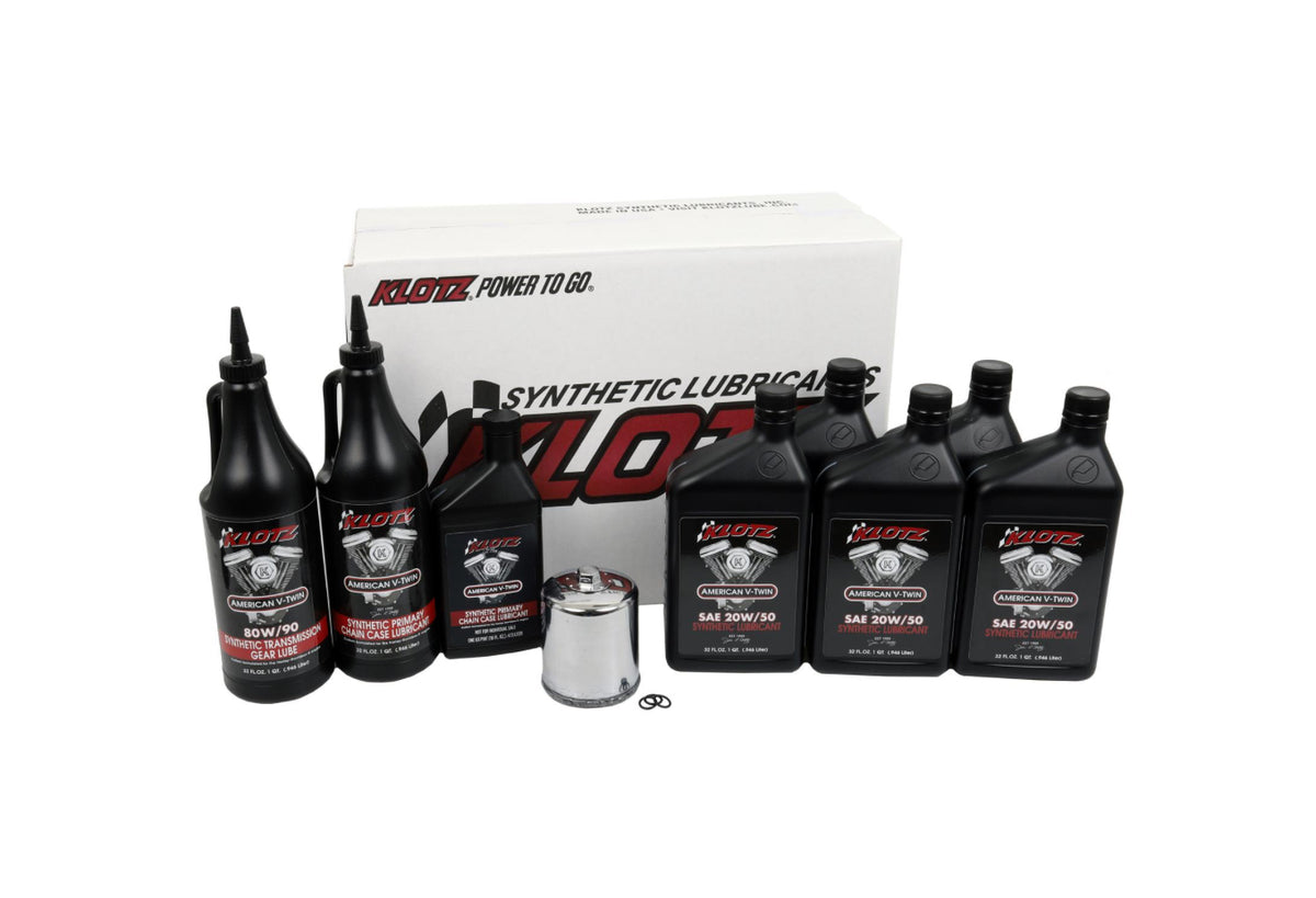 KLOTZ OIL Premium Oil Change Kit - Twin Cam/M8 (5 QT)
